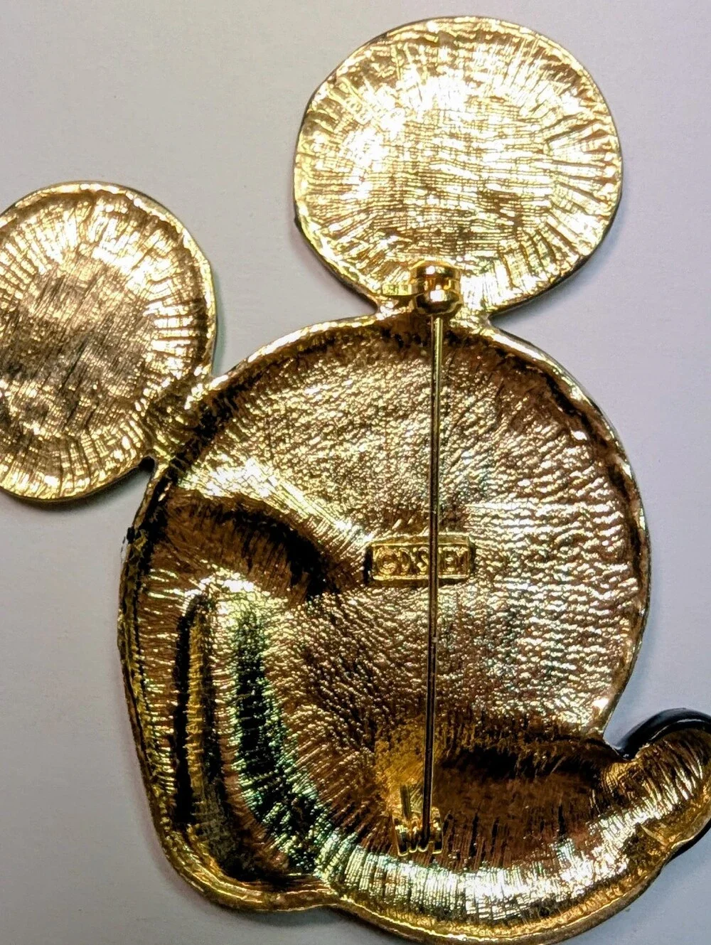 Wendy Gell Disney large Mickey head enamel pin.
